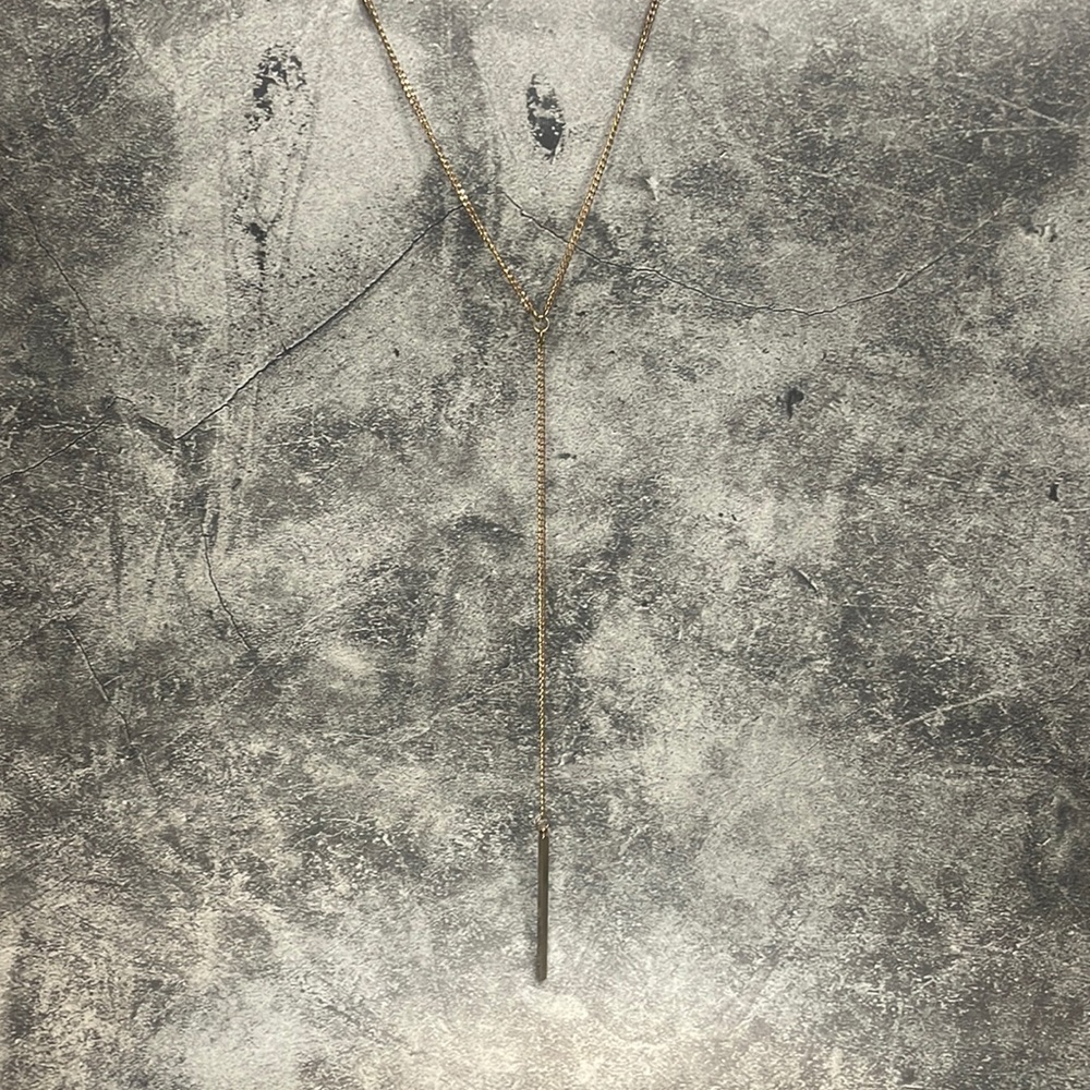 Gold Lariat Necklace